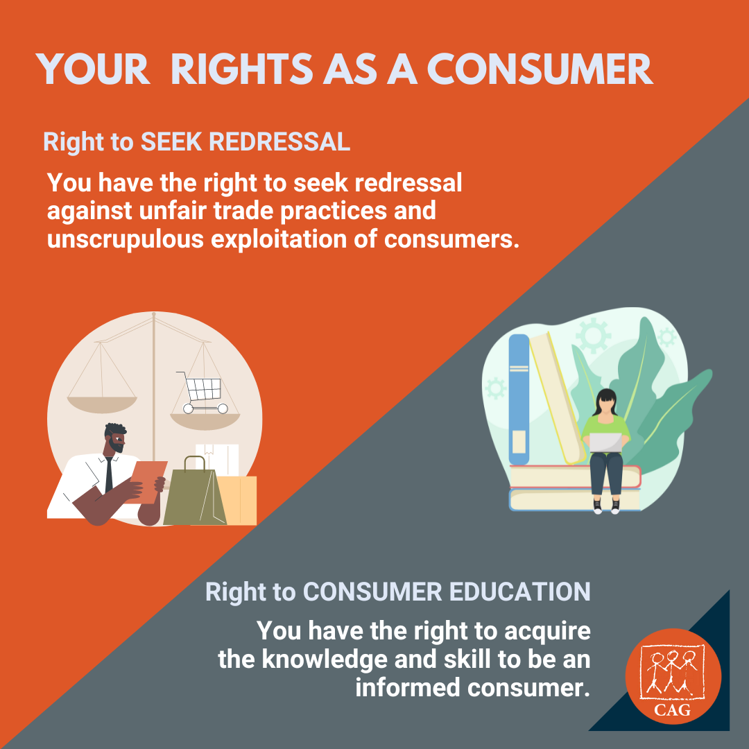 Consumer rights right to seek redressal cag